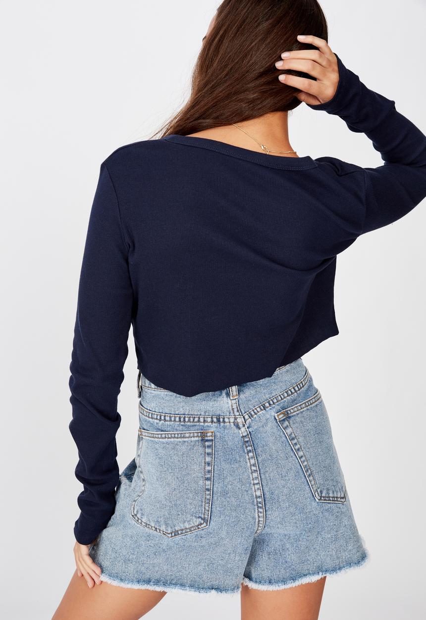 Factorie - Raw edge cardi - navy