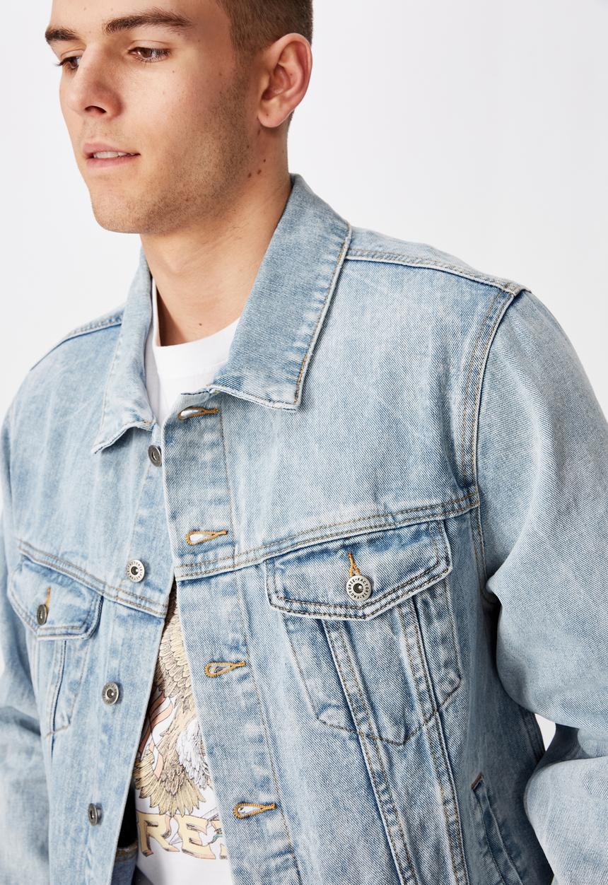 Factorie - Garage denim jacket - washed blue