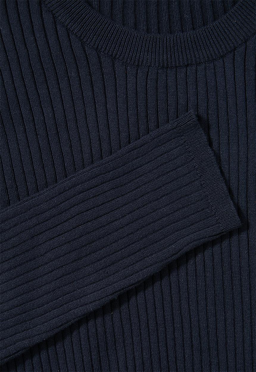 Superbalist - Ribbed slim fit crew neck knit - charcoal