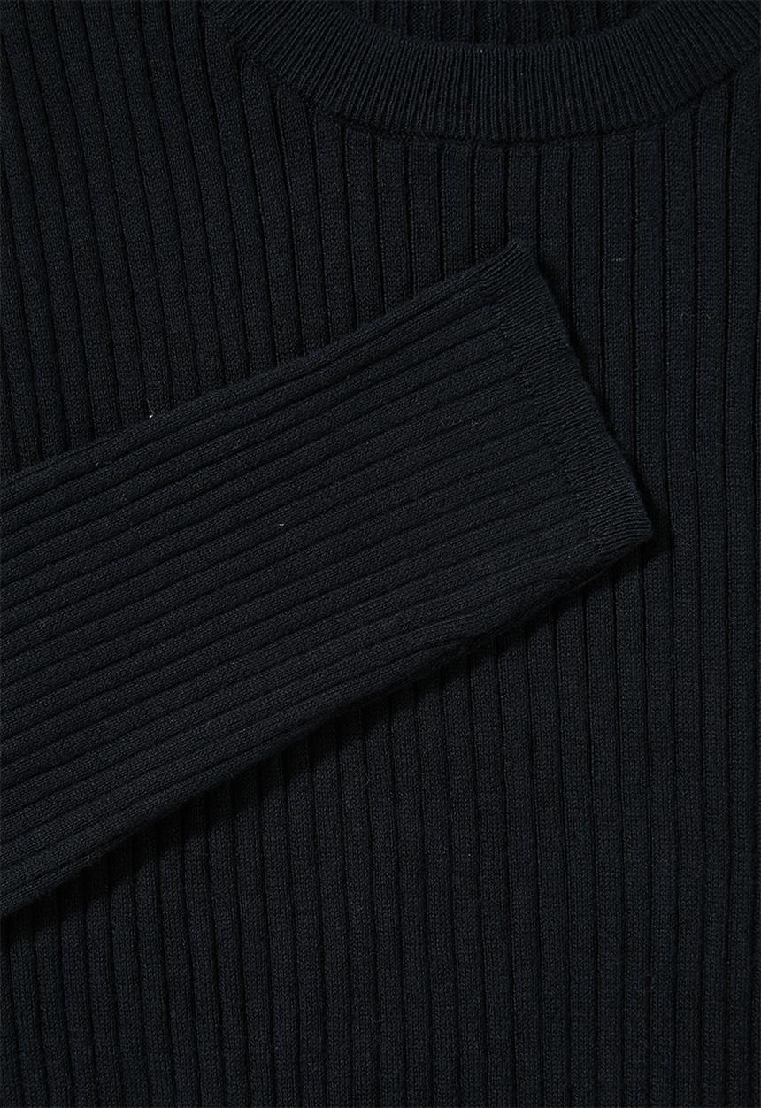 Superbalist - Ribbed slim fit crew neck knit - black