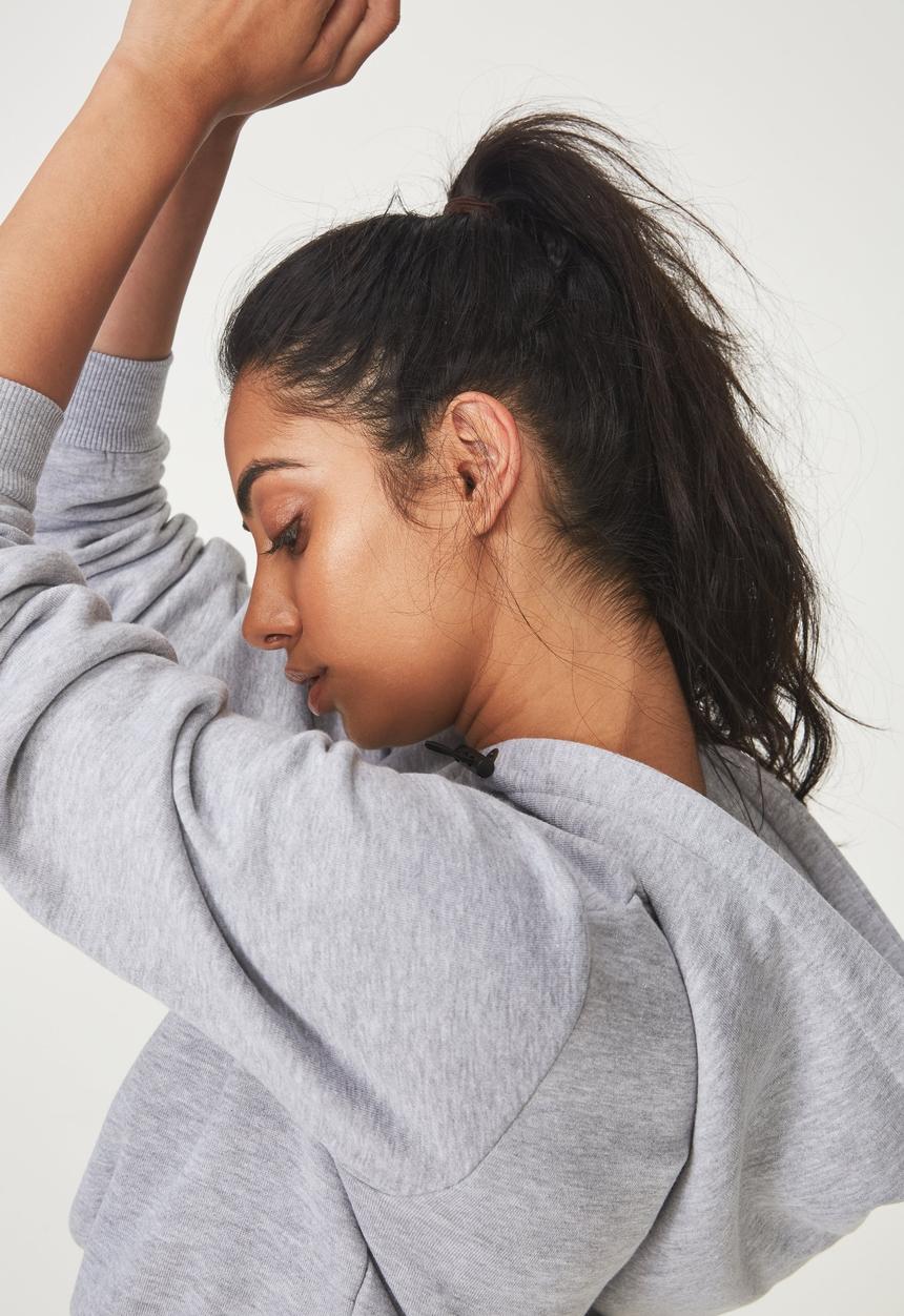 Factorie - Classic crop hoodie - grey