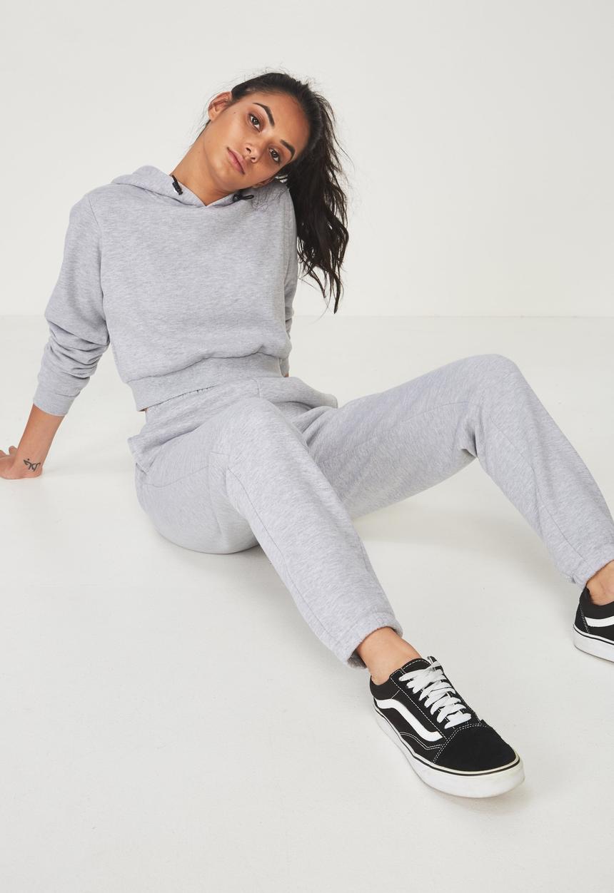 Factorie - Classic crop hoodie - grey