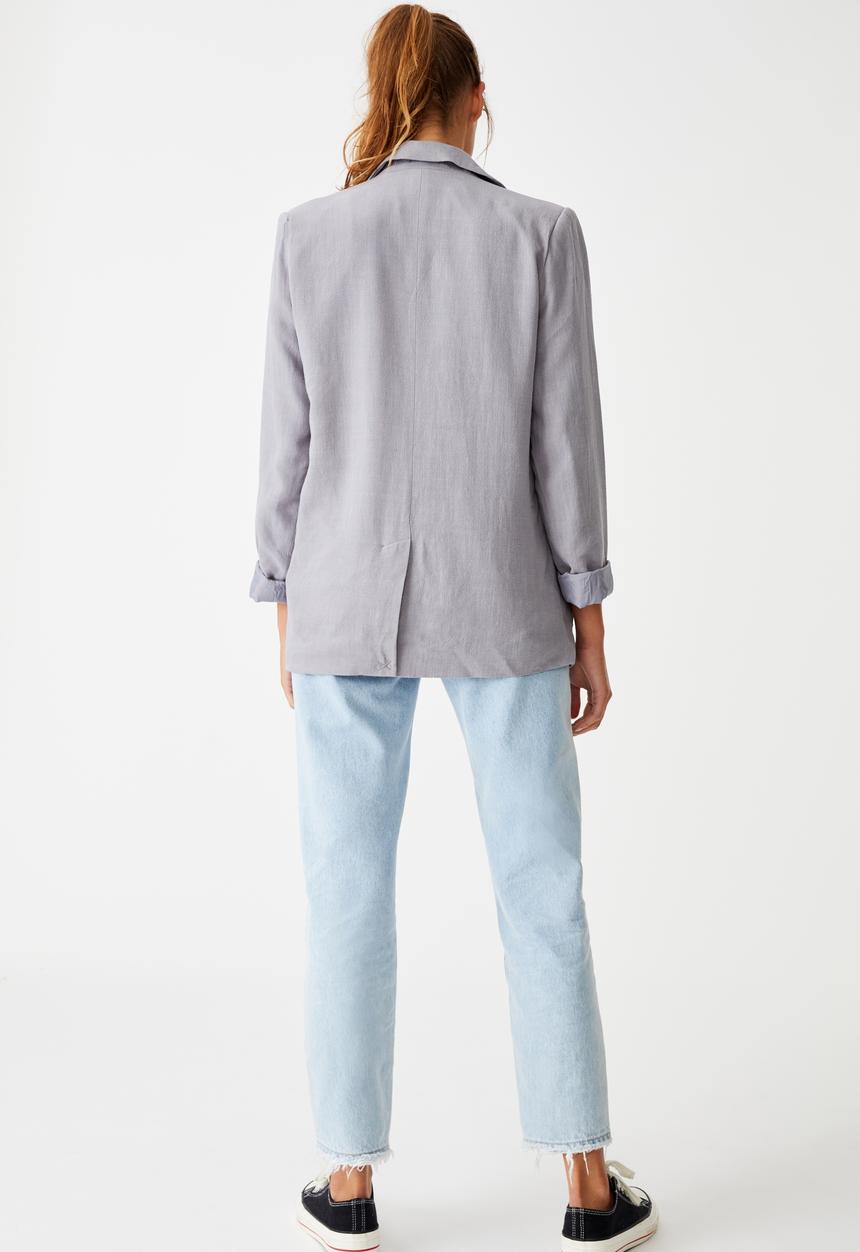 Cotton On - All day textured blazer - grey