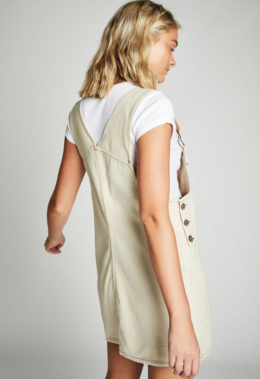 Cotton On - Denim pinafore - ecru