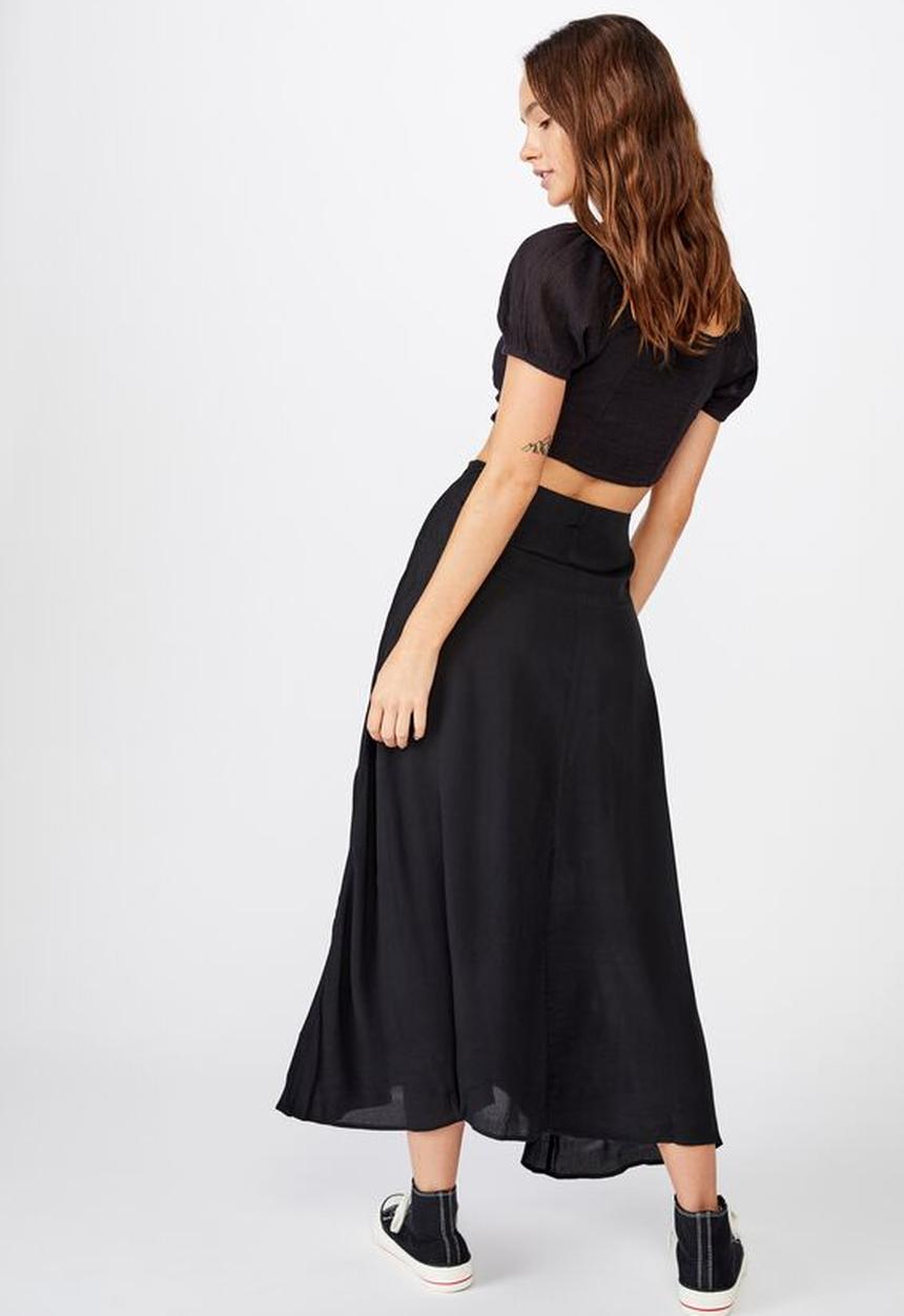 Cotton On - Florence midi skirt - black