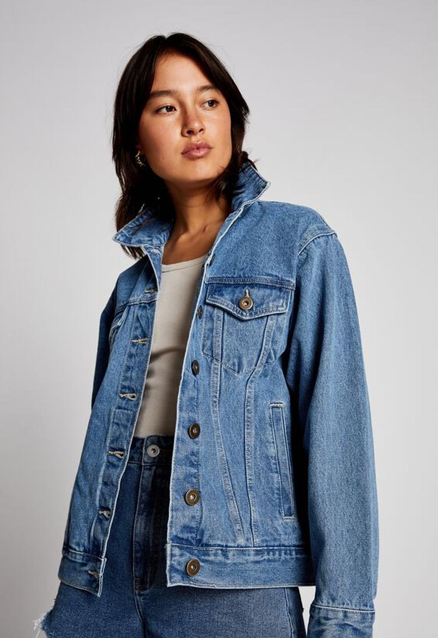 Cotton On - Not your boyfriends denim trucker jacket - cali blue