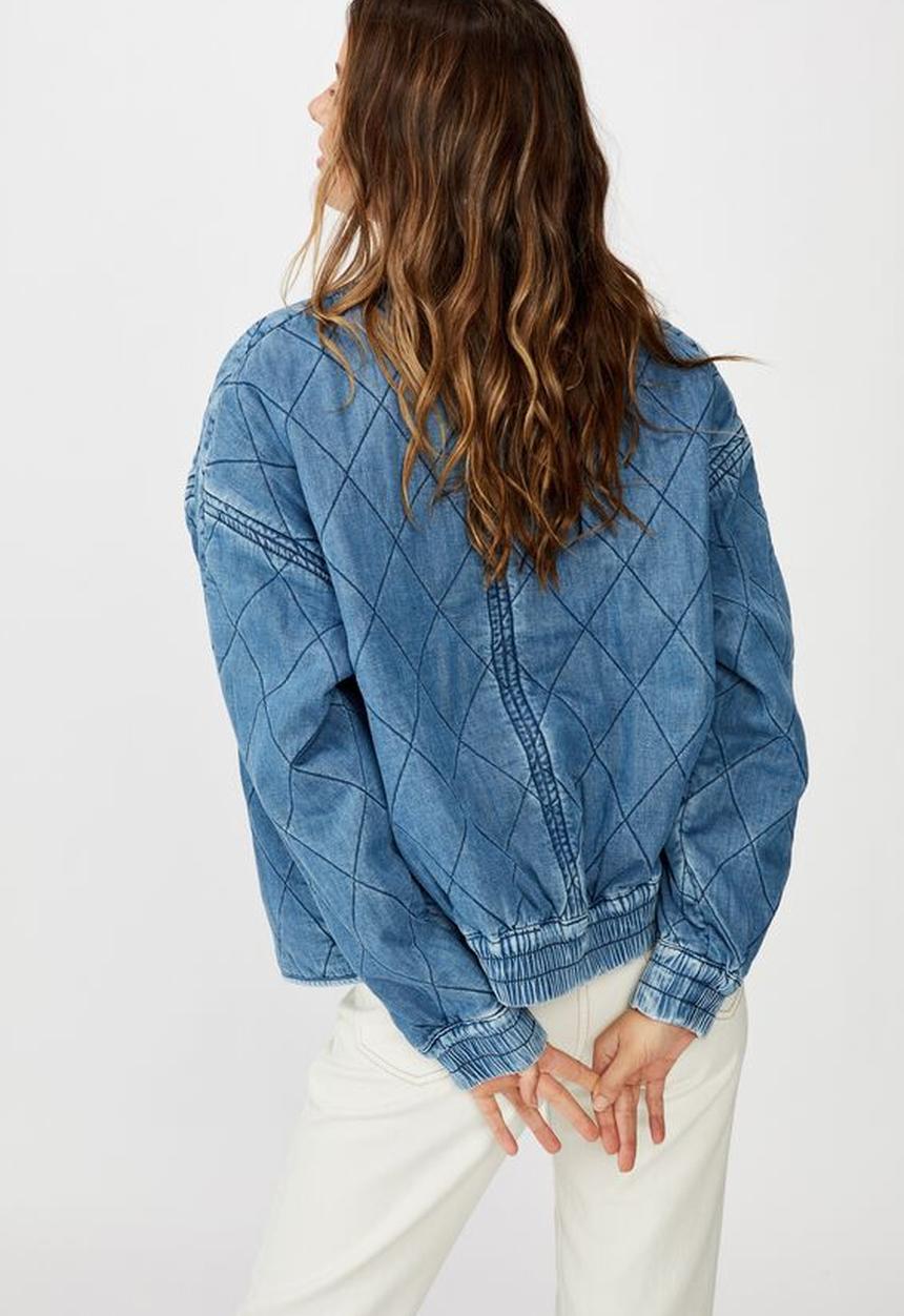 Cotton On - Toni quilted bomber - chambray