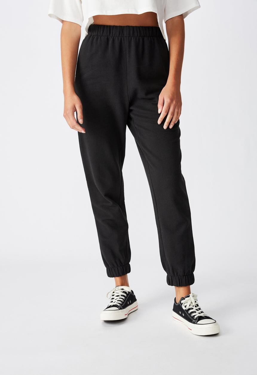 Cotton On - High waisted trackpant - washed black