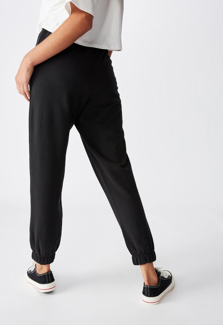 Cotton On - High waisted trackpant - washed black