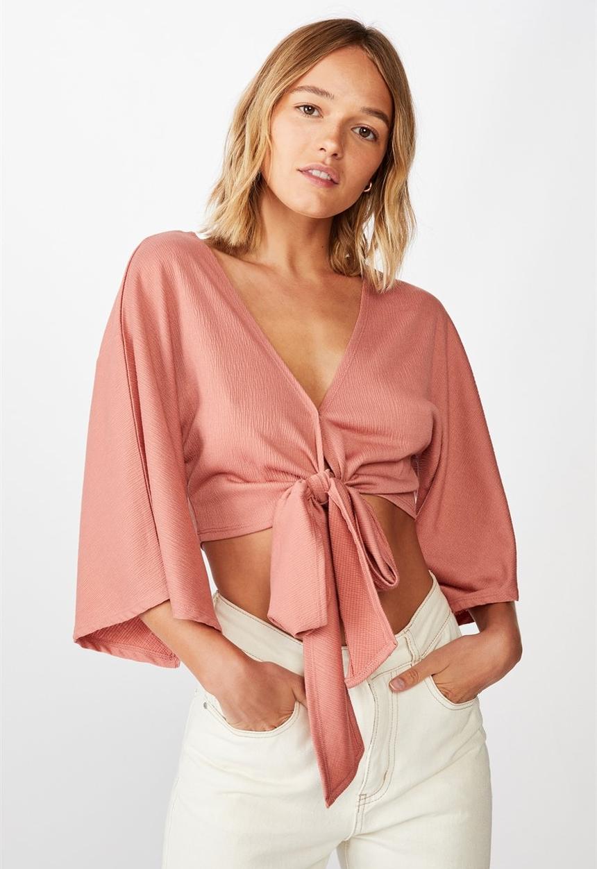 Cotton On - Jude kimono sleeve top - canyon rose