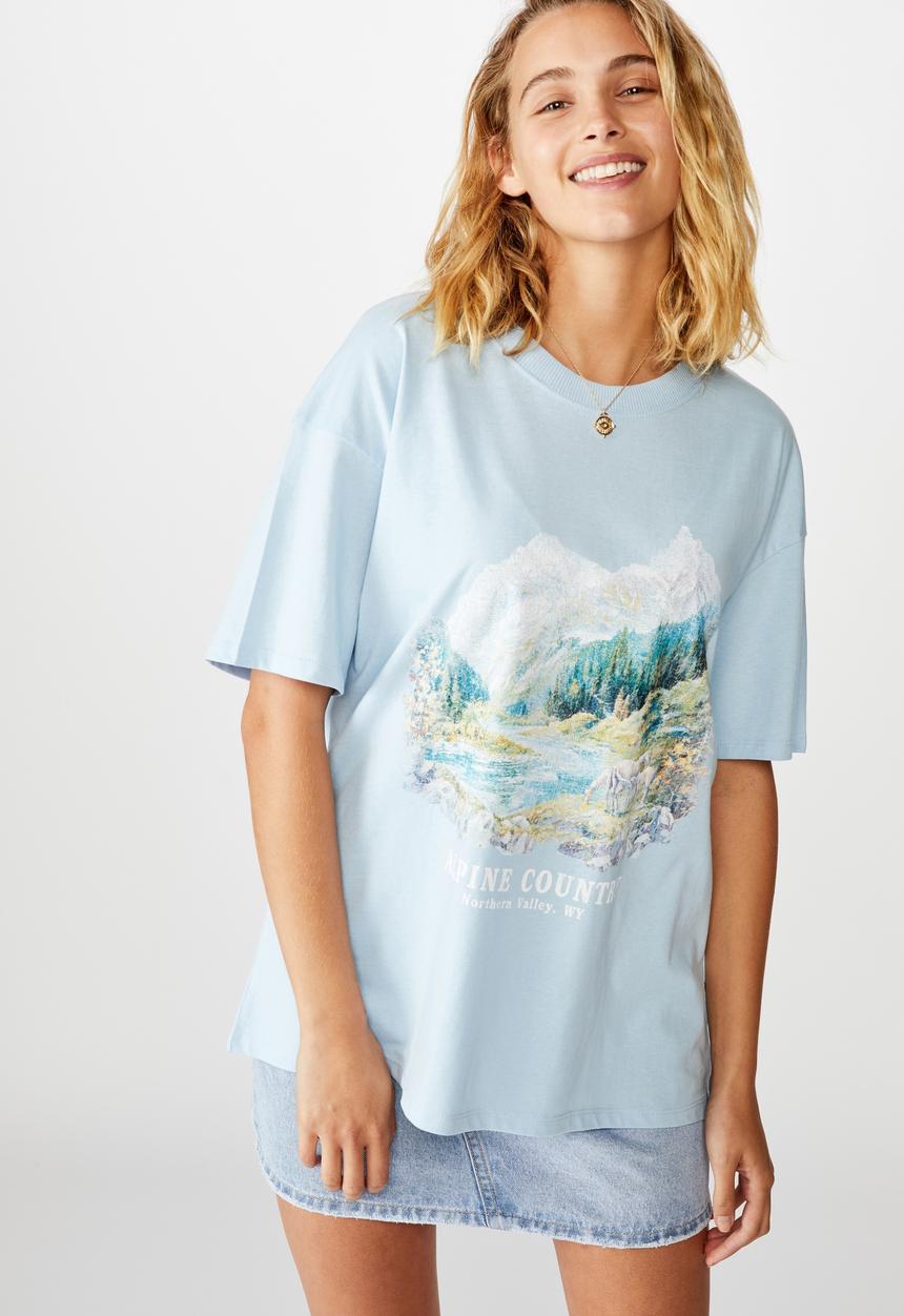 Cotton On - The original graphic tee alpine country - blue 