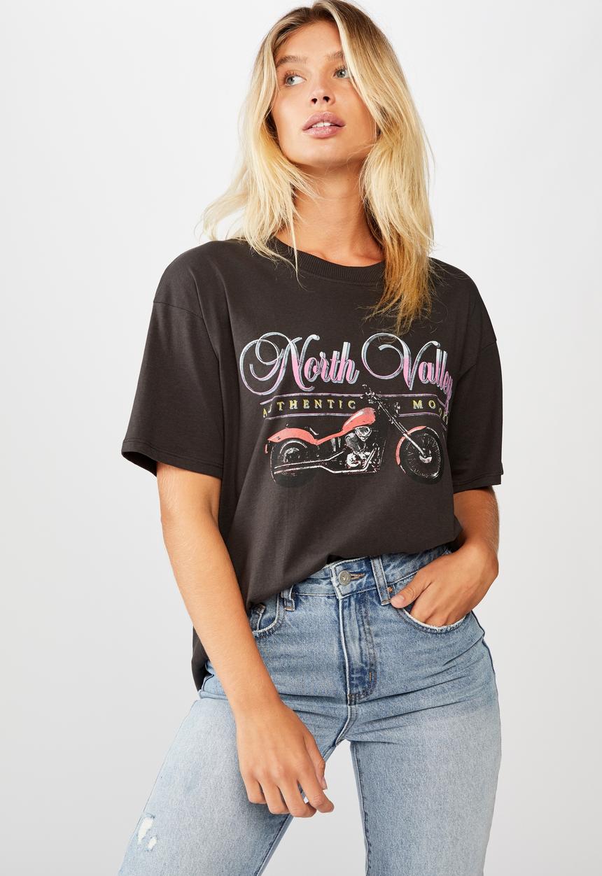 Cotton On - The original graphic tee North Valley - washed black