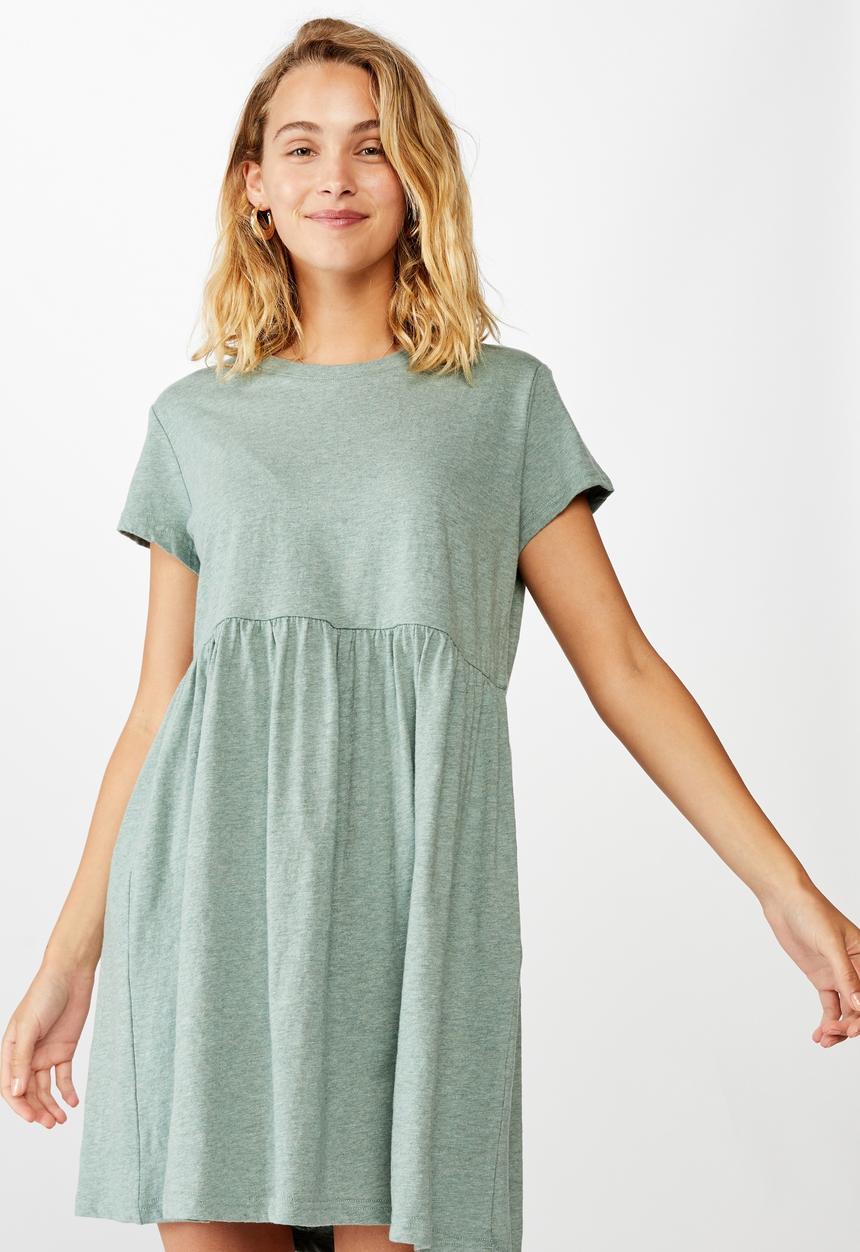 Cotton On - Tina babydoll T-shirt dress - green 