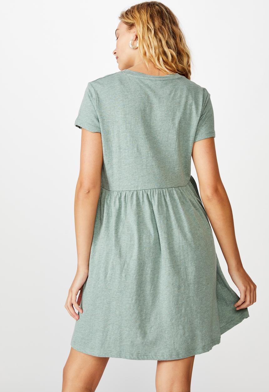 Cotton On - Tina babydoll T-shirt dress - green 