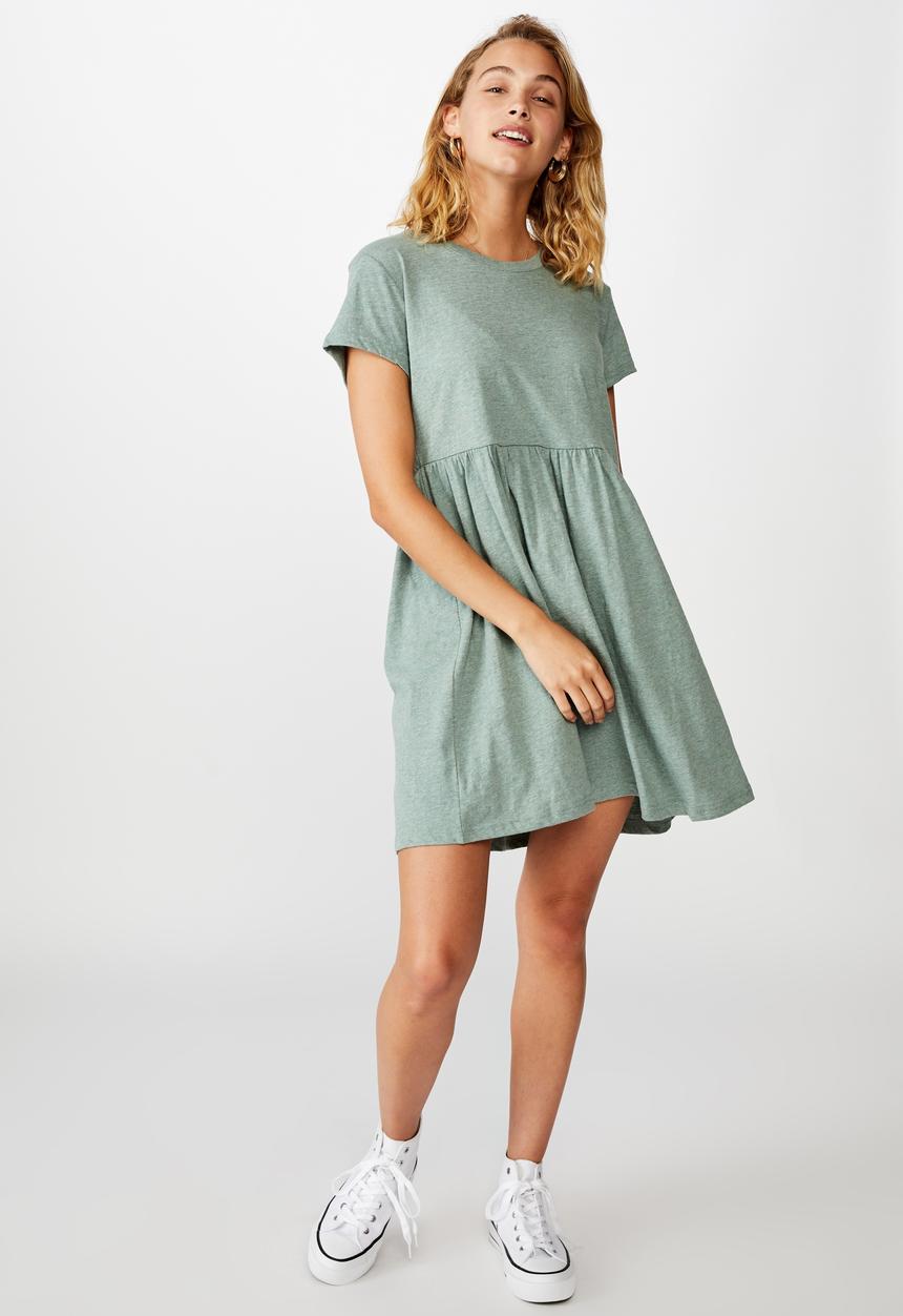 Cotton On - Tina babydoll T-shirt dress - green 