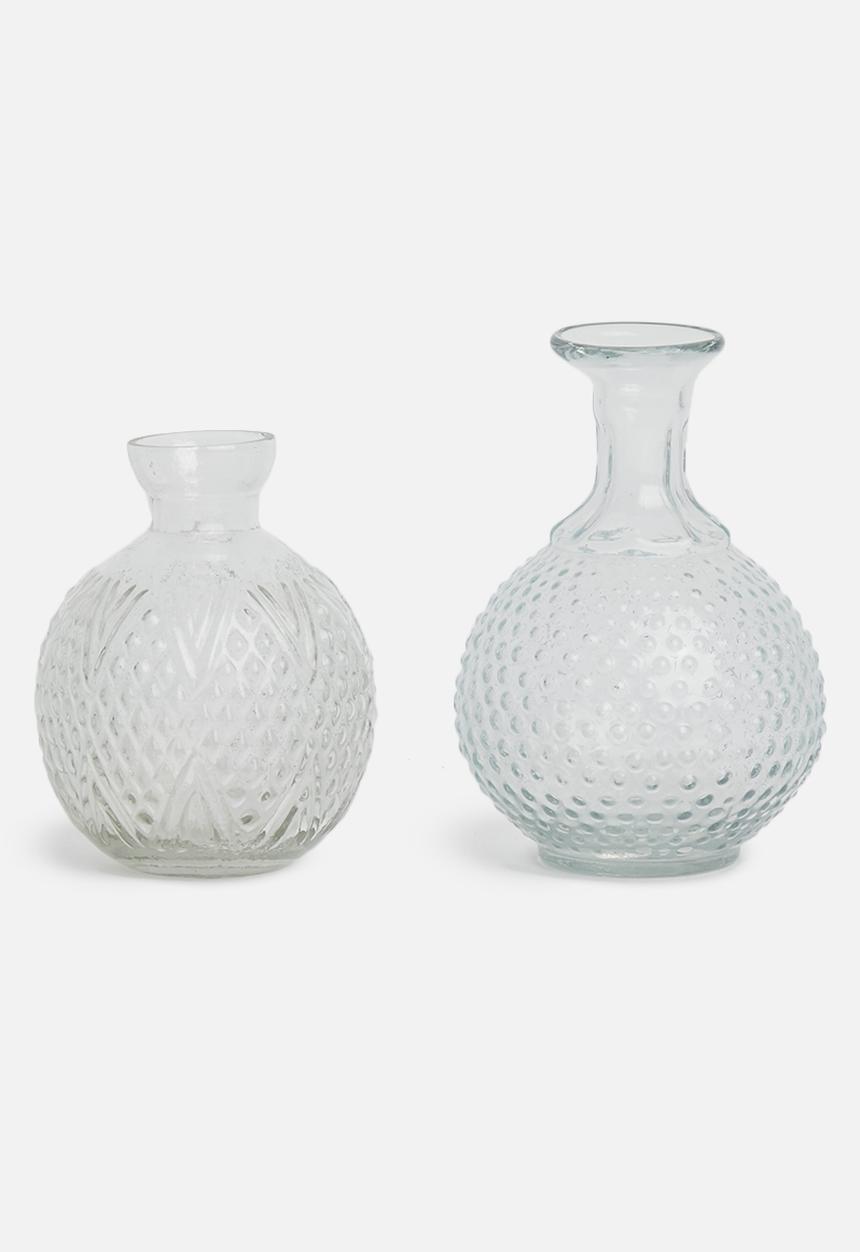 Sixth Floor - Clear vase set of 2 - clear