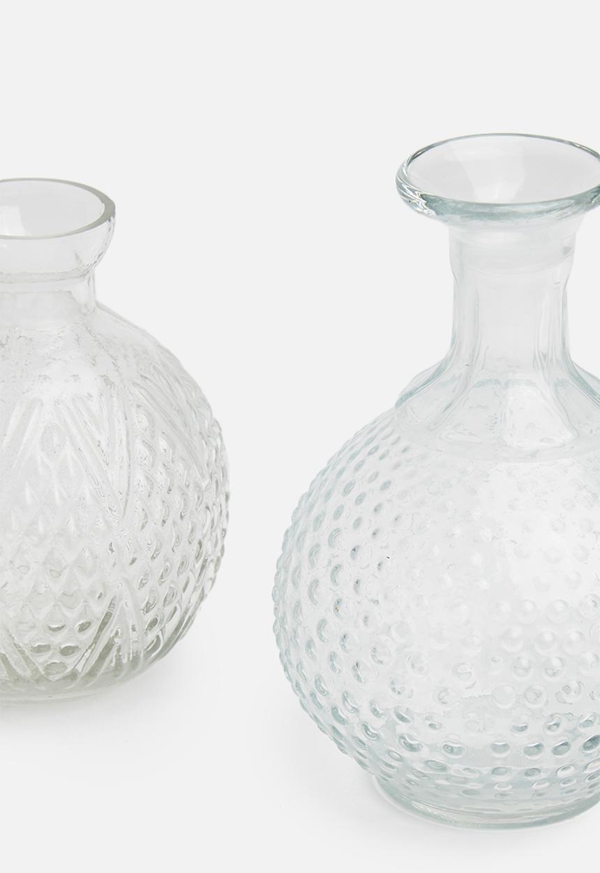 Sixth Floor - Clear vase set of 2 - clear