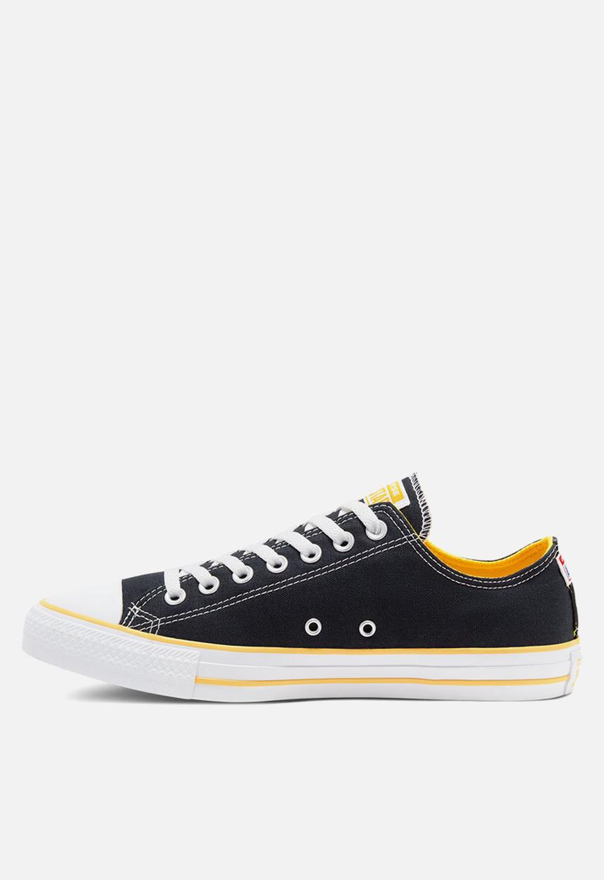 Converse - Chuck Taylor All Star heel logos ox - blk / amarillo / white logo play