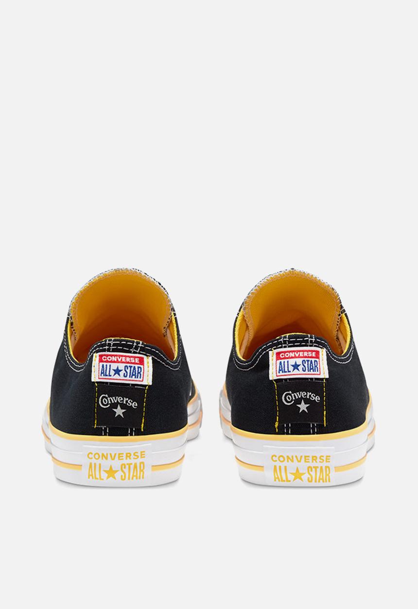 Converse - Chuck Taylor All Star heel logos ox - blk / amarillo / white logo play