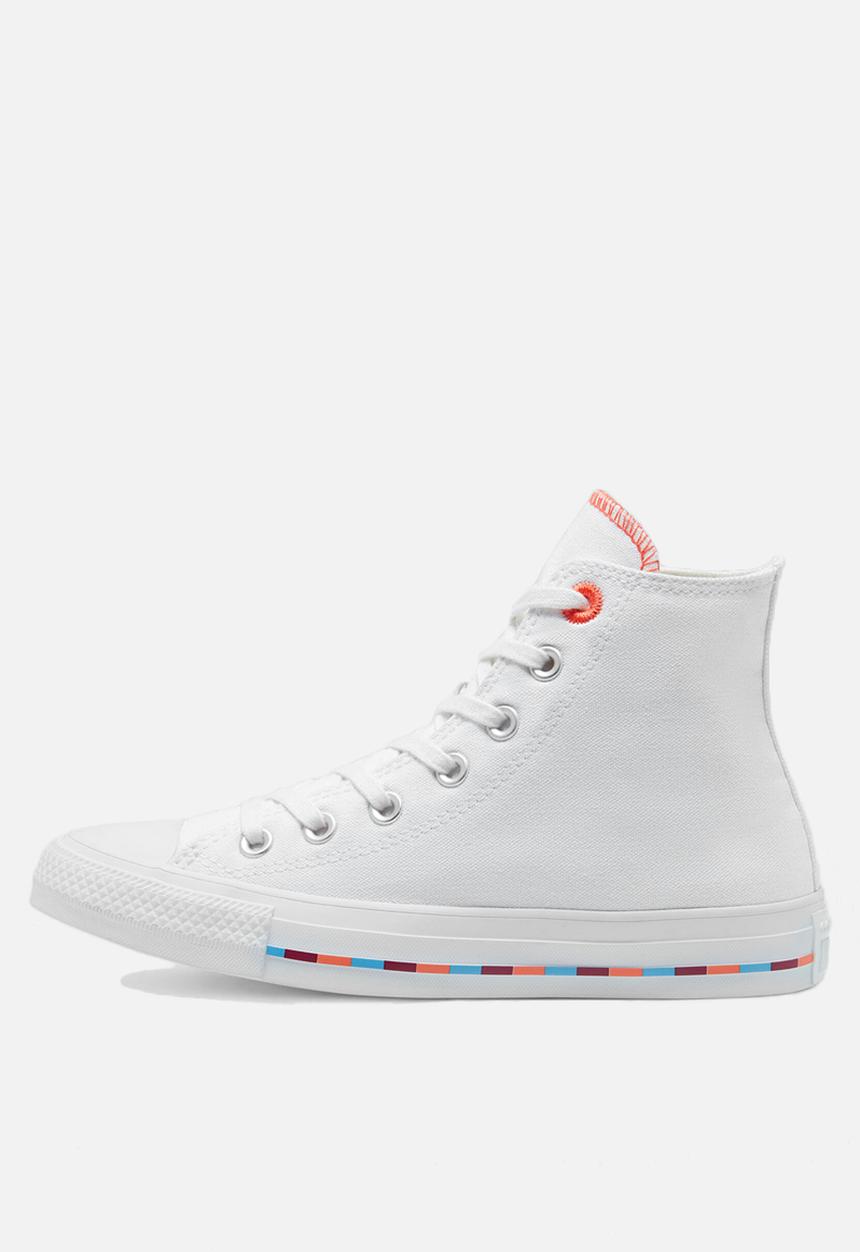 Converse - Chuck Taylor All Star pinstripe hi - white/rose maroon 