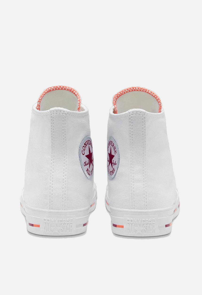 Converse - Chuck Taylor All Star pinstripe hi - white/rose maroon 
