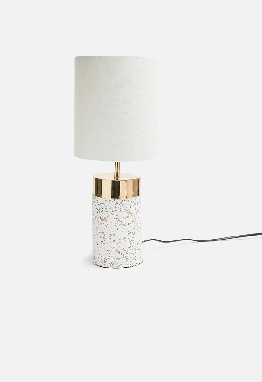 Sixth Floor - Finley terrazzo table lamp - white