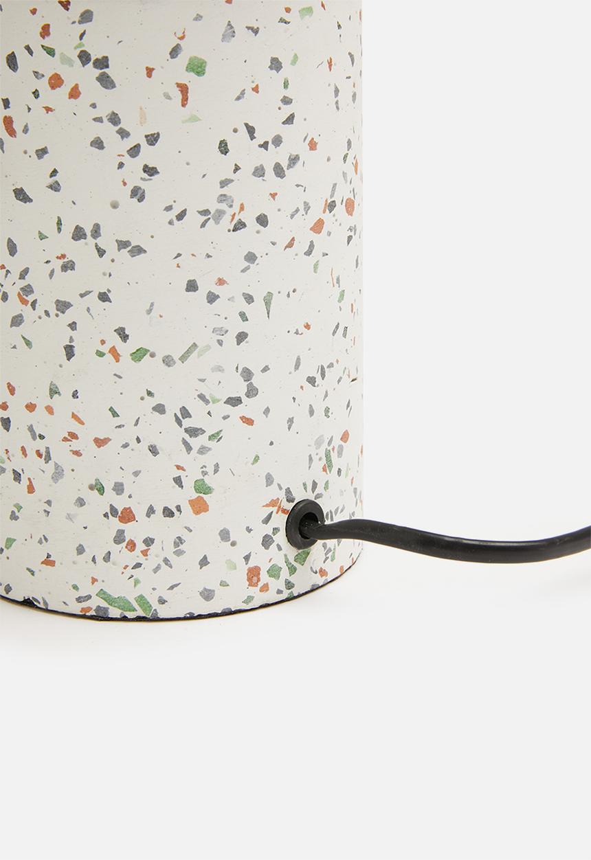 Sixth Floor - Finley terrazzo table lamp - white