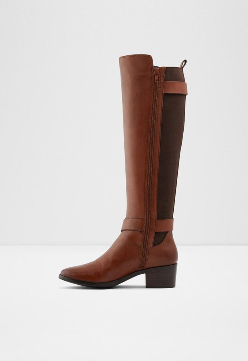 ALDO - Elvaralith leather boot - cognac