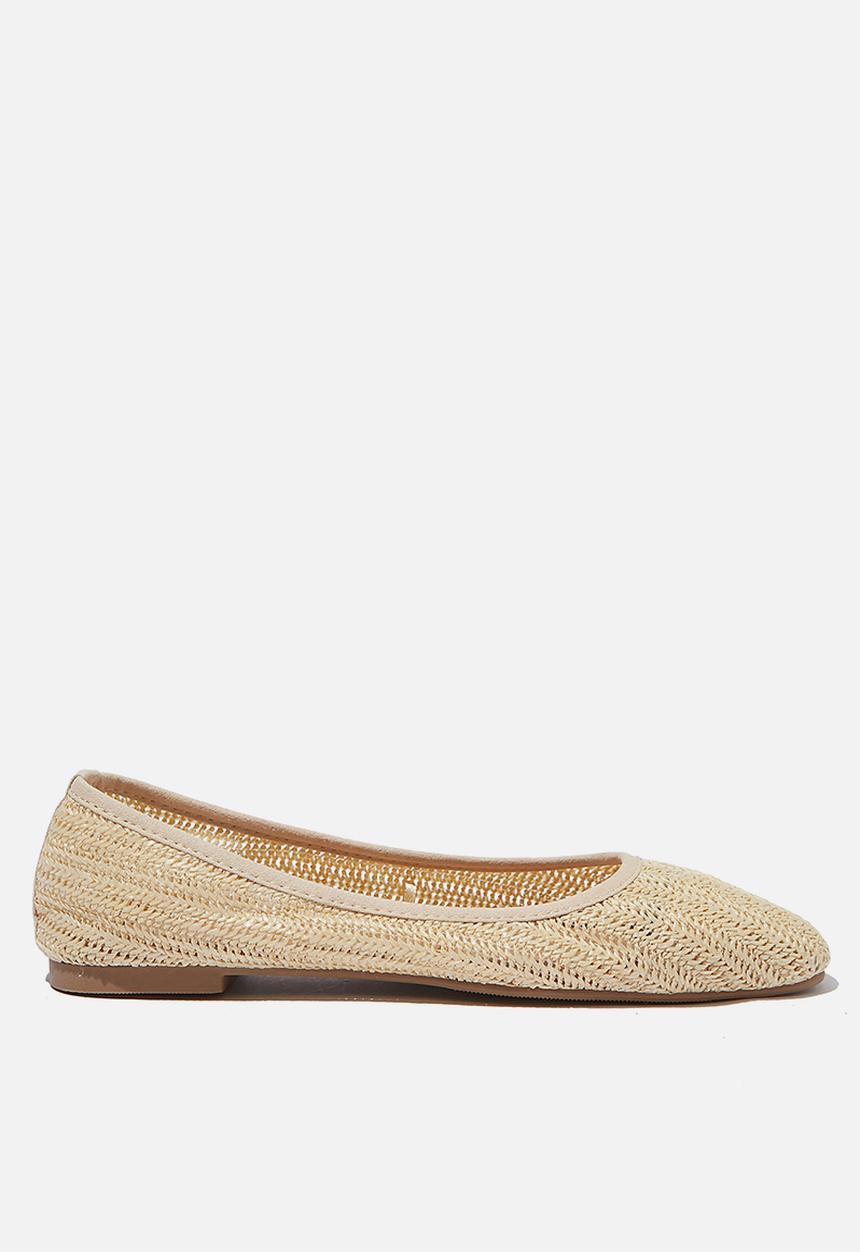 Cotton On - Essential Carina square toe ballet - beige 