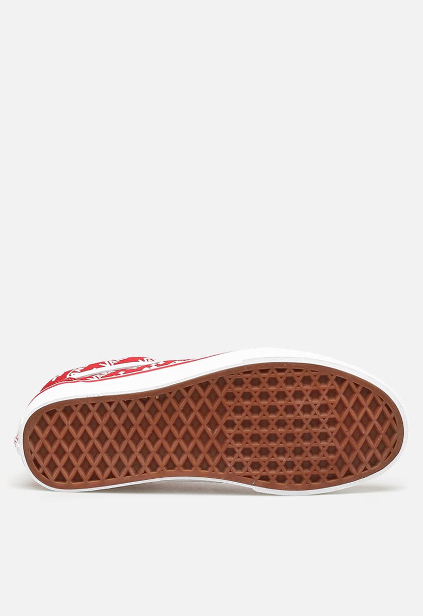 Vans - Old Skool (logo repeat) - racing red & true white