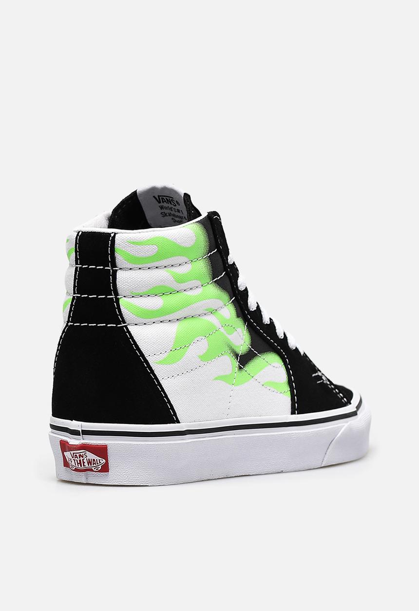 Vans - SK8-Hi (flame) - black & true white