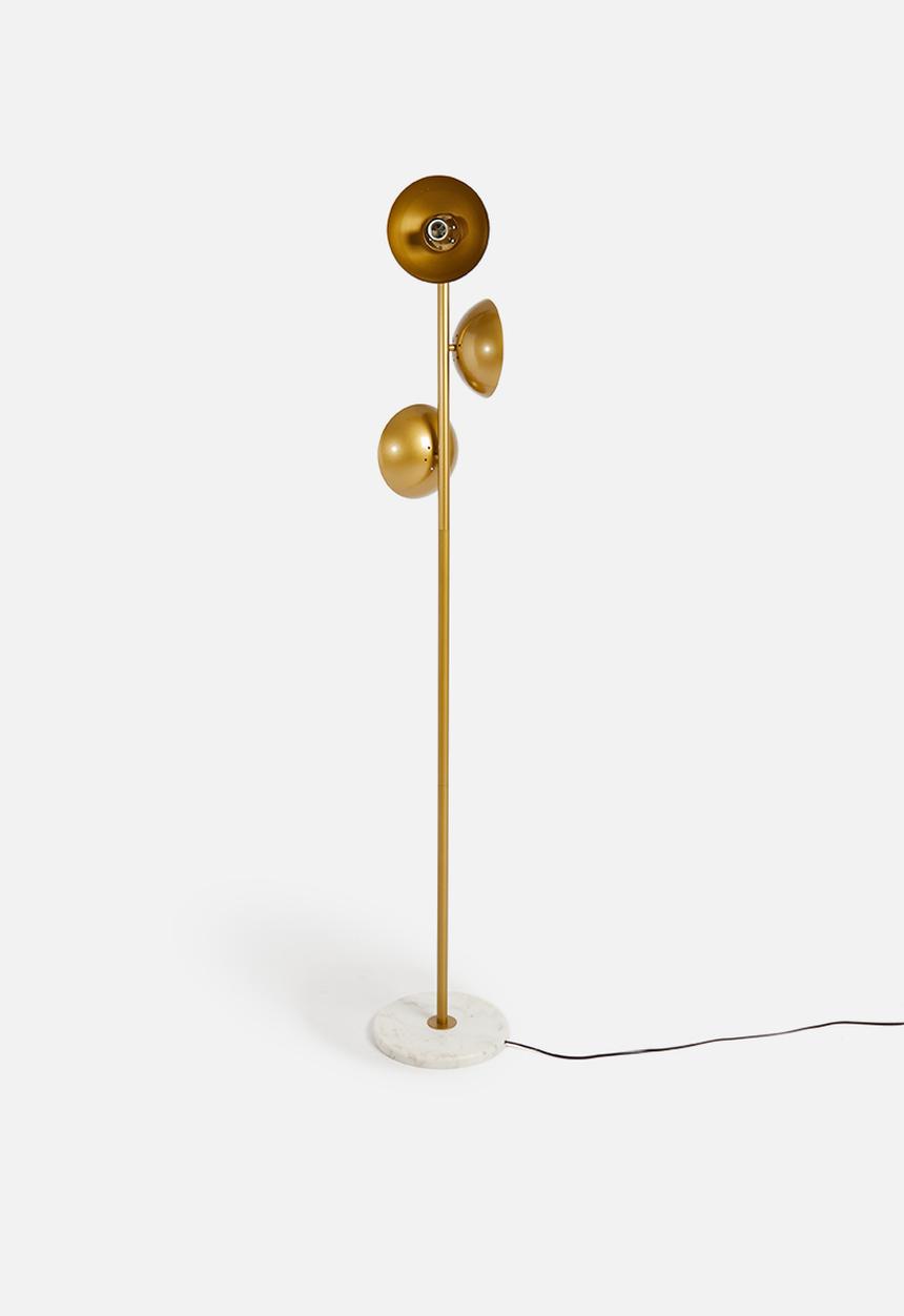 Sixth Floor - Lainey floor lamp - gold & glass