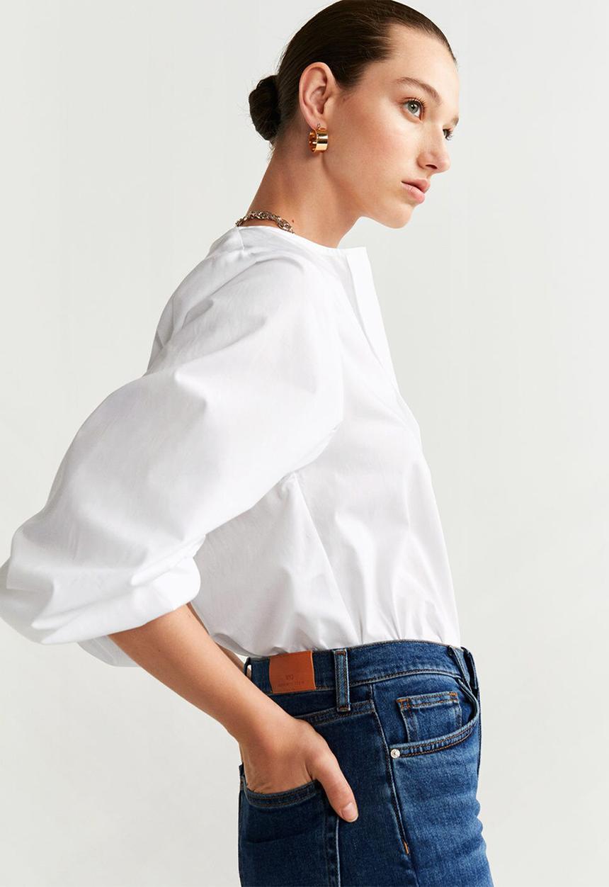 MANGO - Blouse bruce - white
