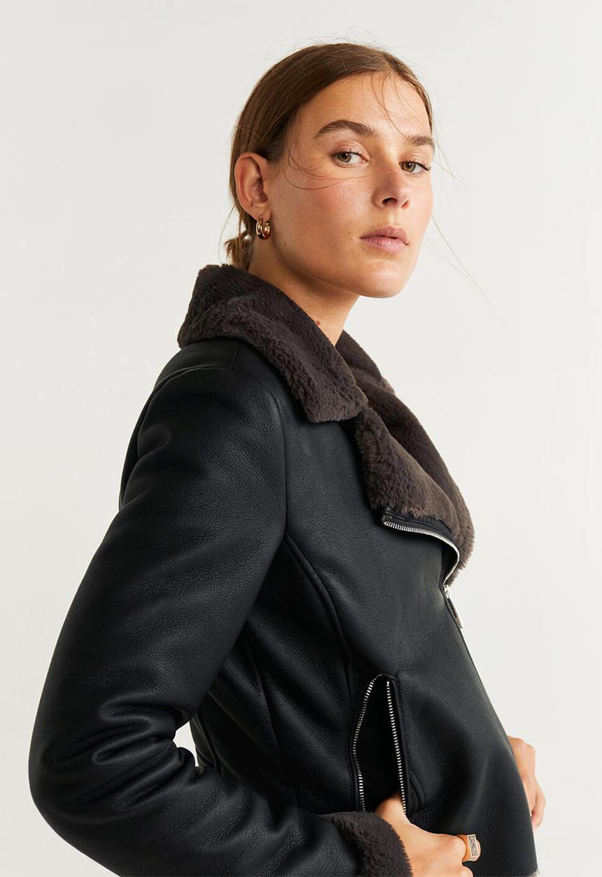 MANGO - Jacket cadi - black
