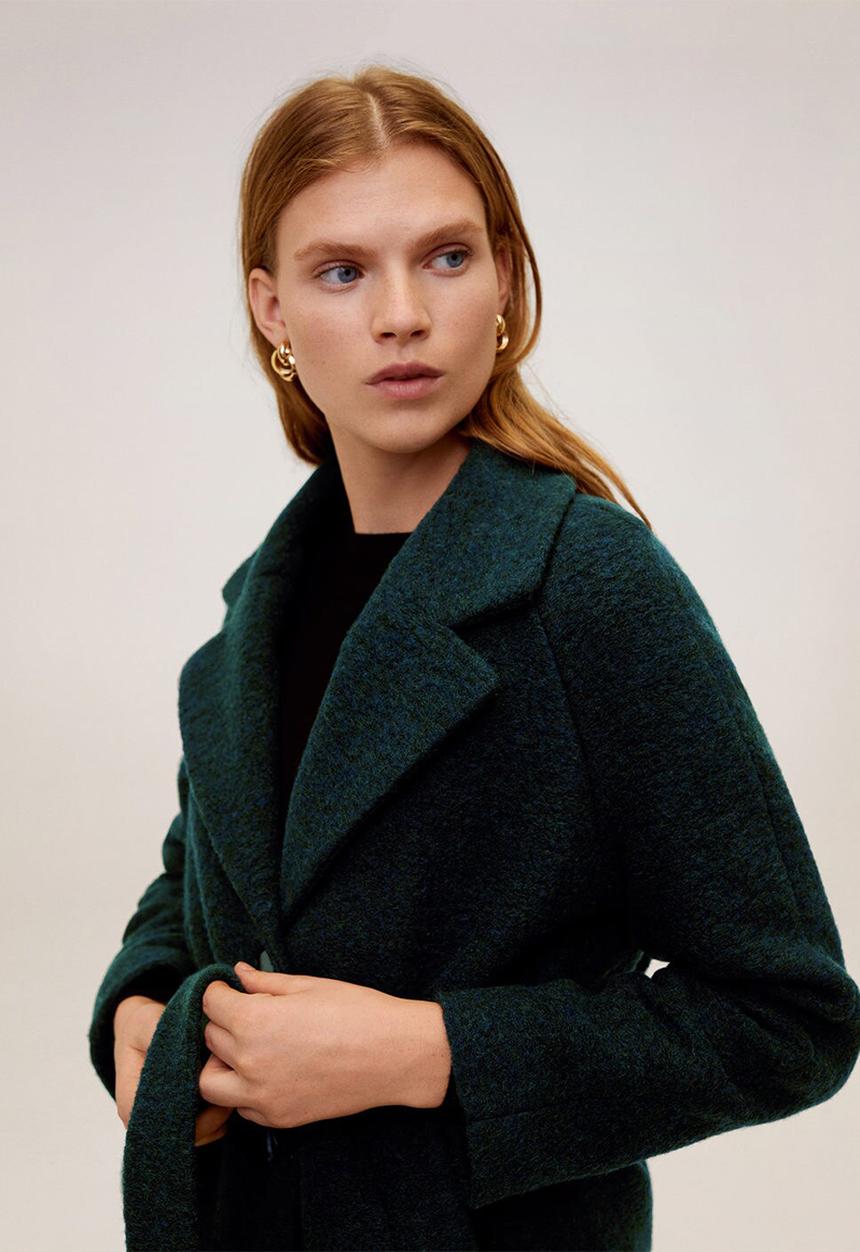 MANGO - Coat robe - green