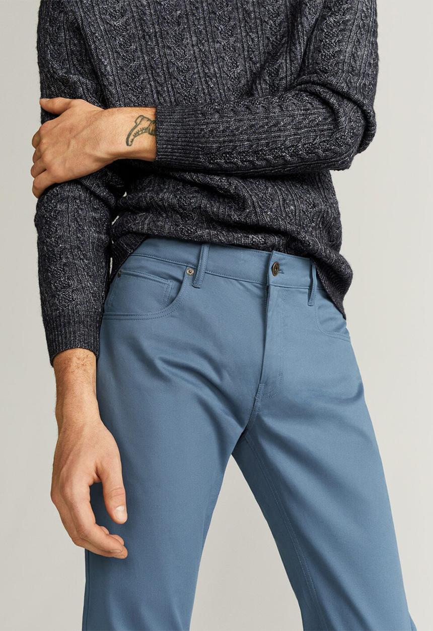 MANGO - Pisa6 trousers - medium blue