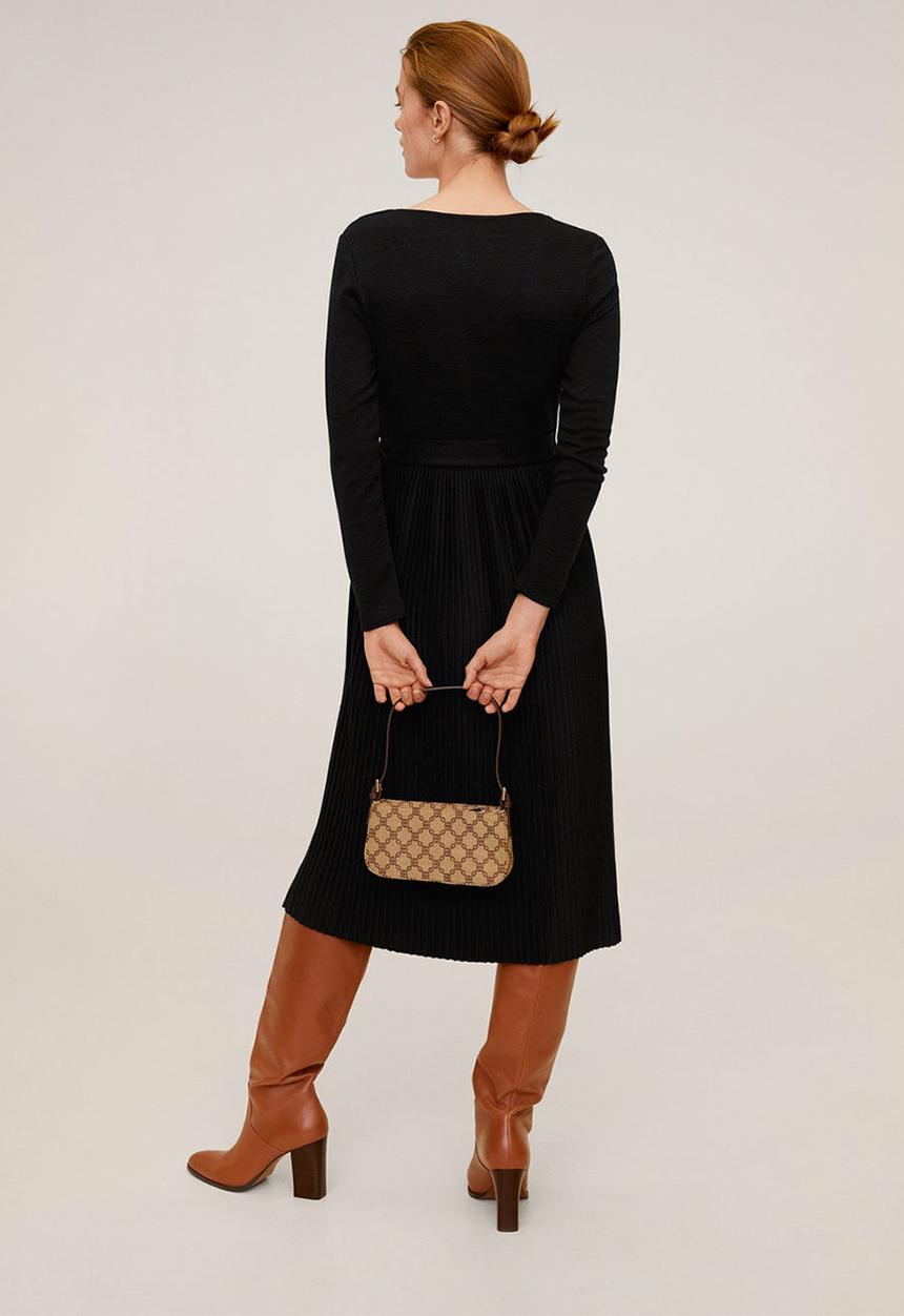 MANGO - Dress plical - black