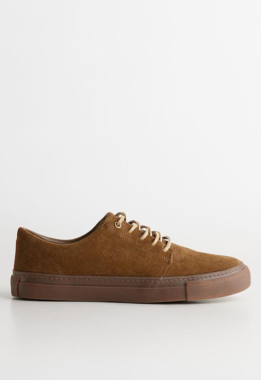 MANGO - Puxet suede sneaker - light brown