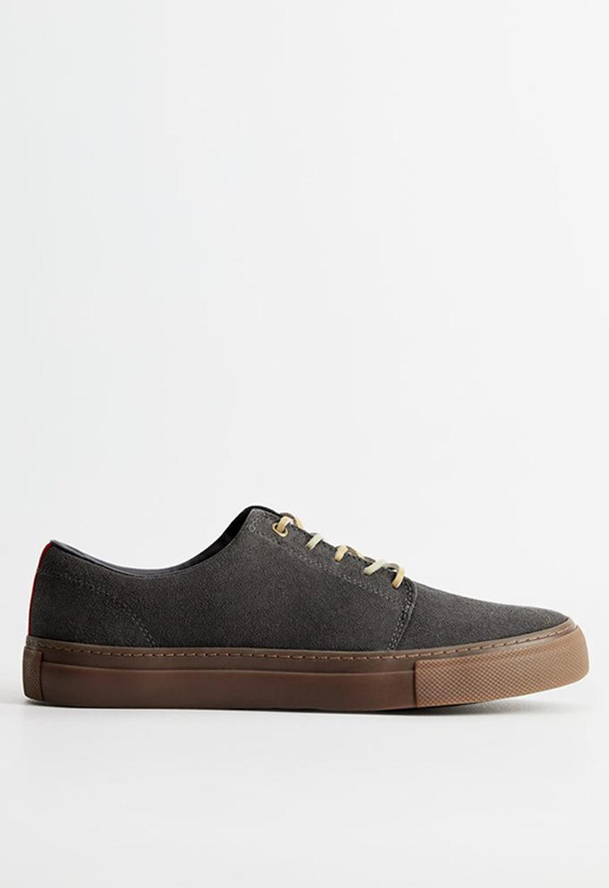MANGO - Puxet suede sneaker - grey