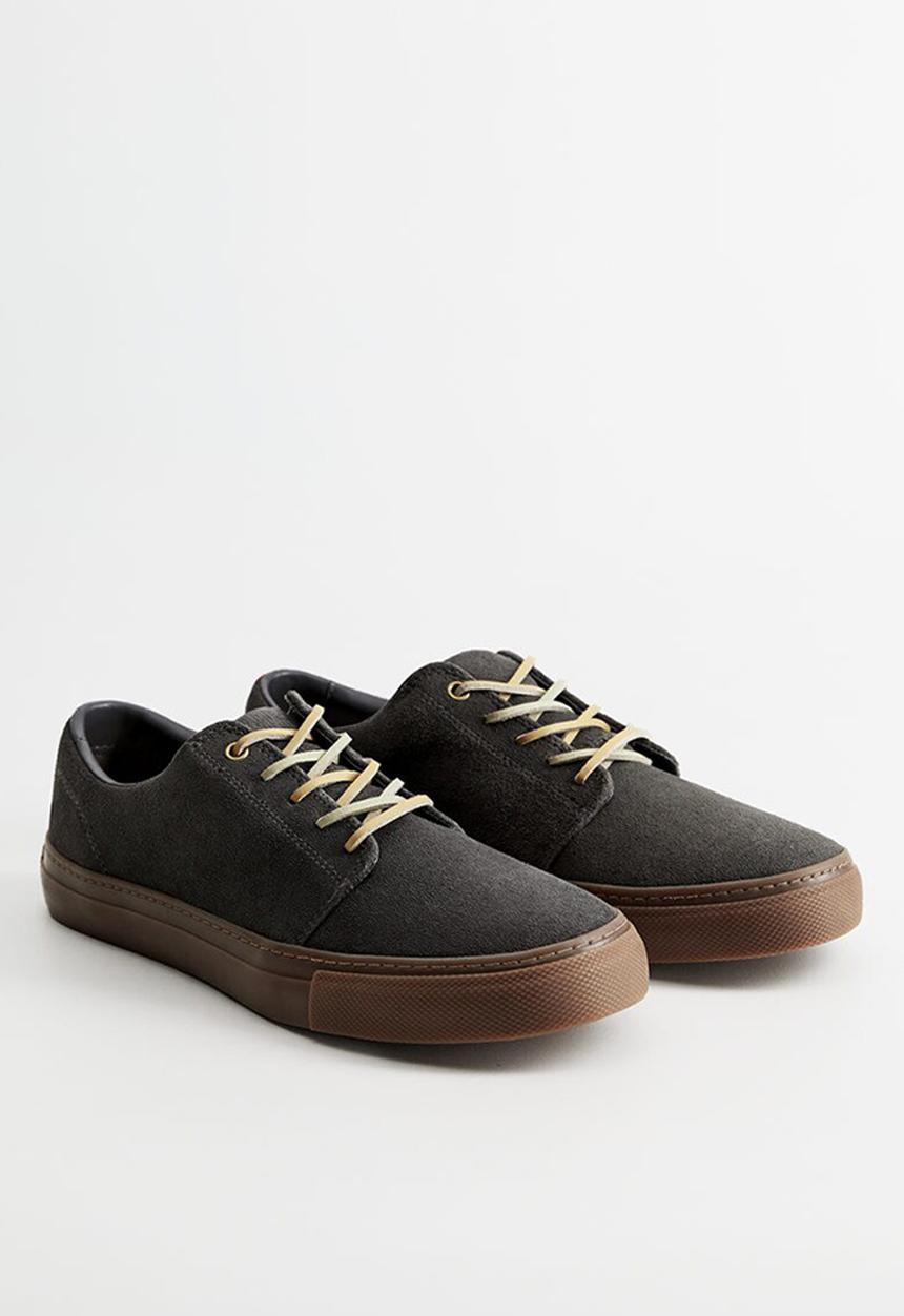 MANGO - Puxet suede sneaker - grey