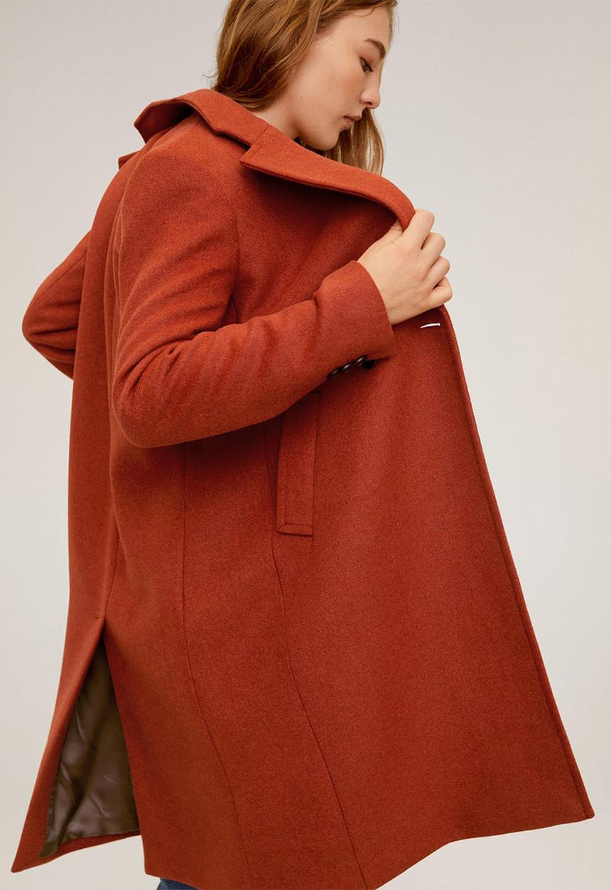 MANGO - Coat moore - orange