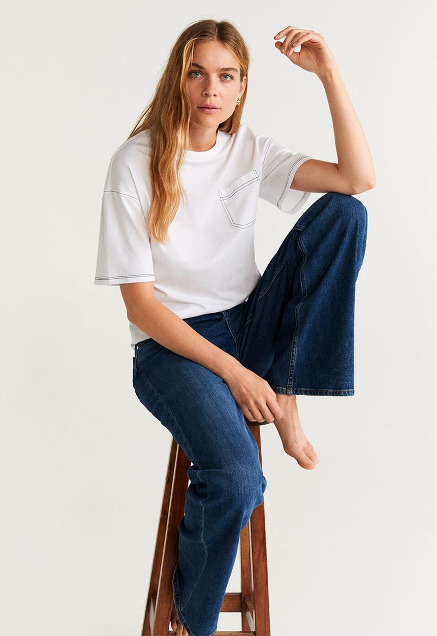 MANGO - T-shirt bubble - white