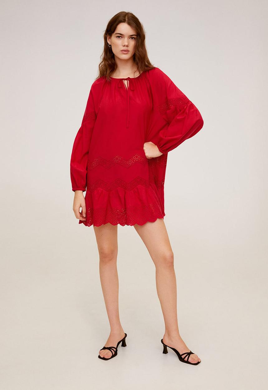 MANGO - Dress klimt - red