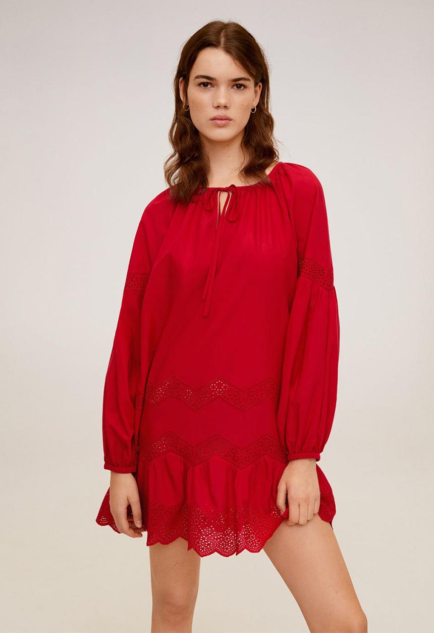 MANGO - Dress klimt - red
