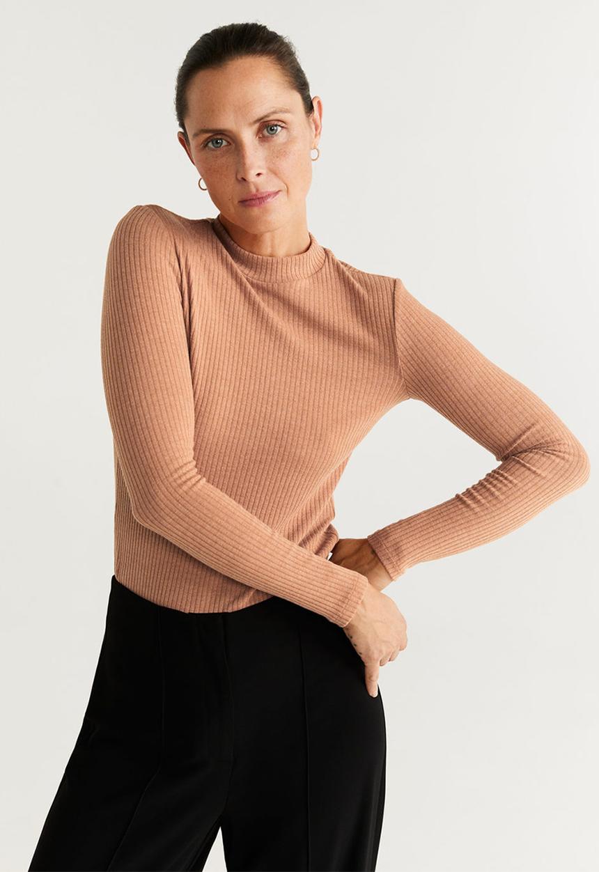 MANGO - T-shirt lilo - beige 