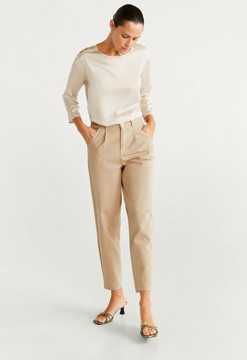 MANGO - T-shirt chemadi - ivory white