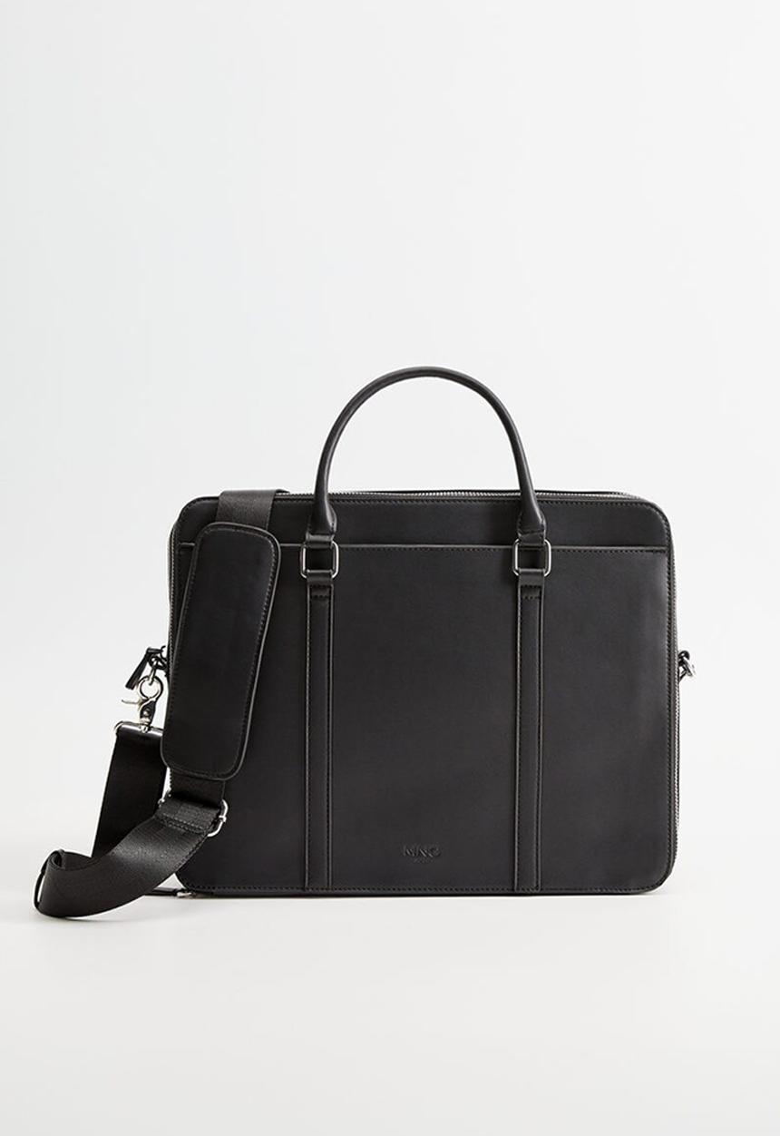 MANGO - New york laptop bag - black
