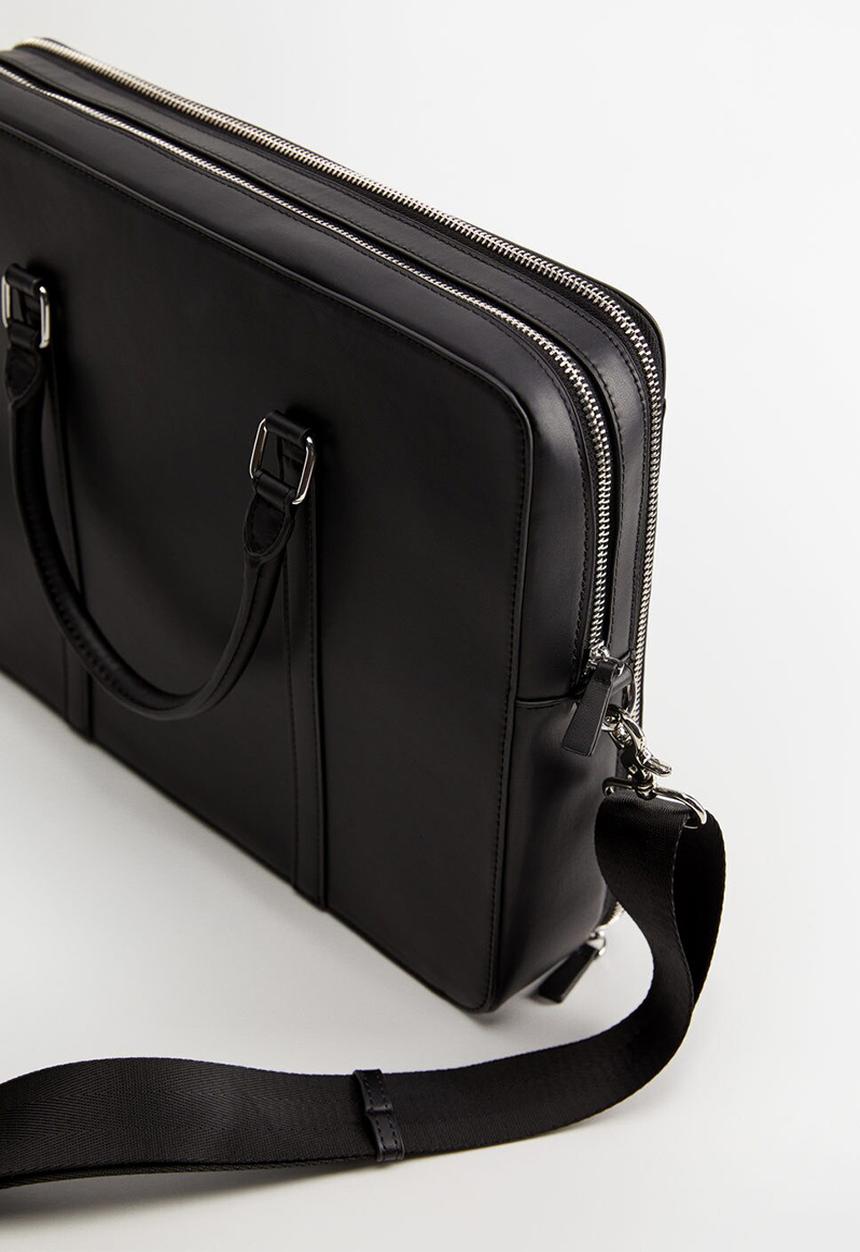 MANGO - New york laptop bag - black