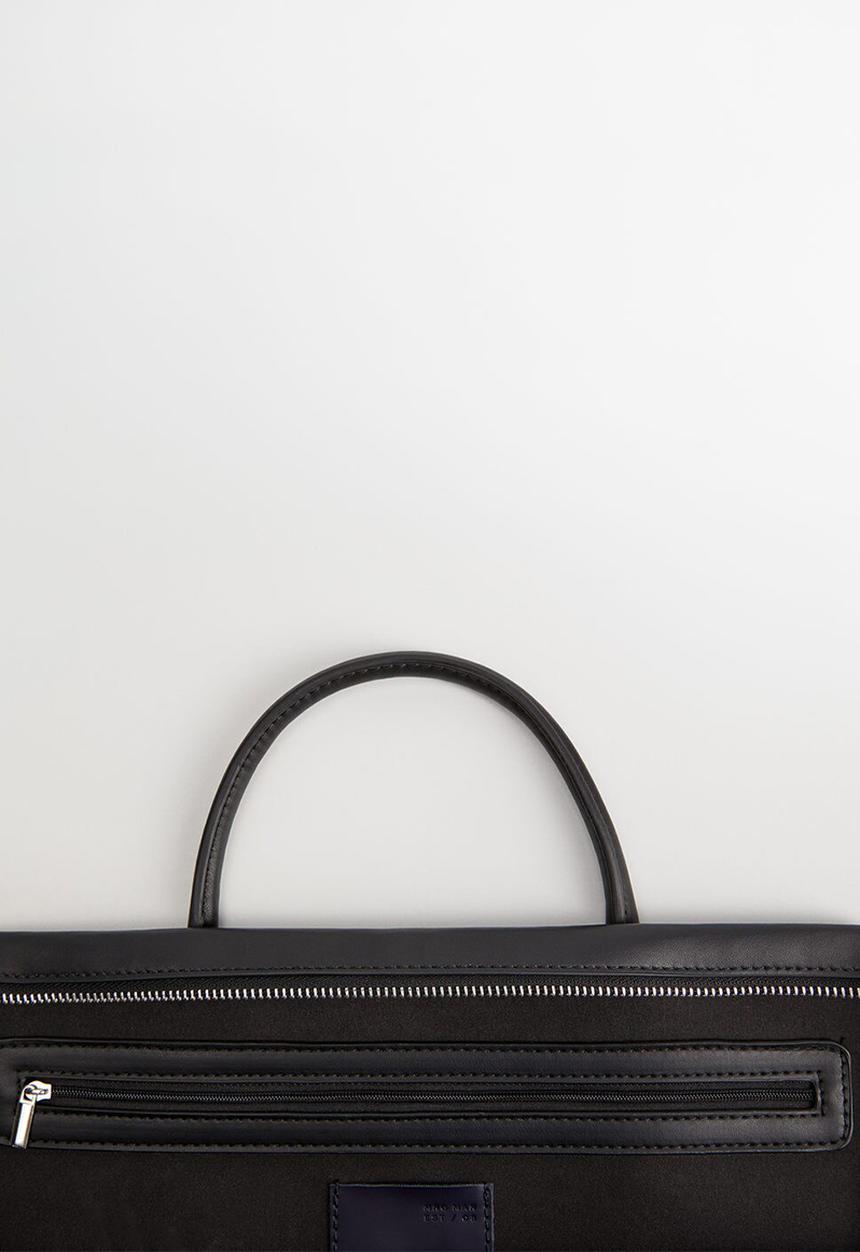 MANGO - New york laptop bag - black