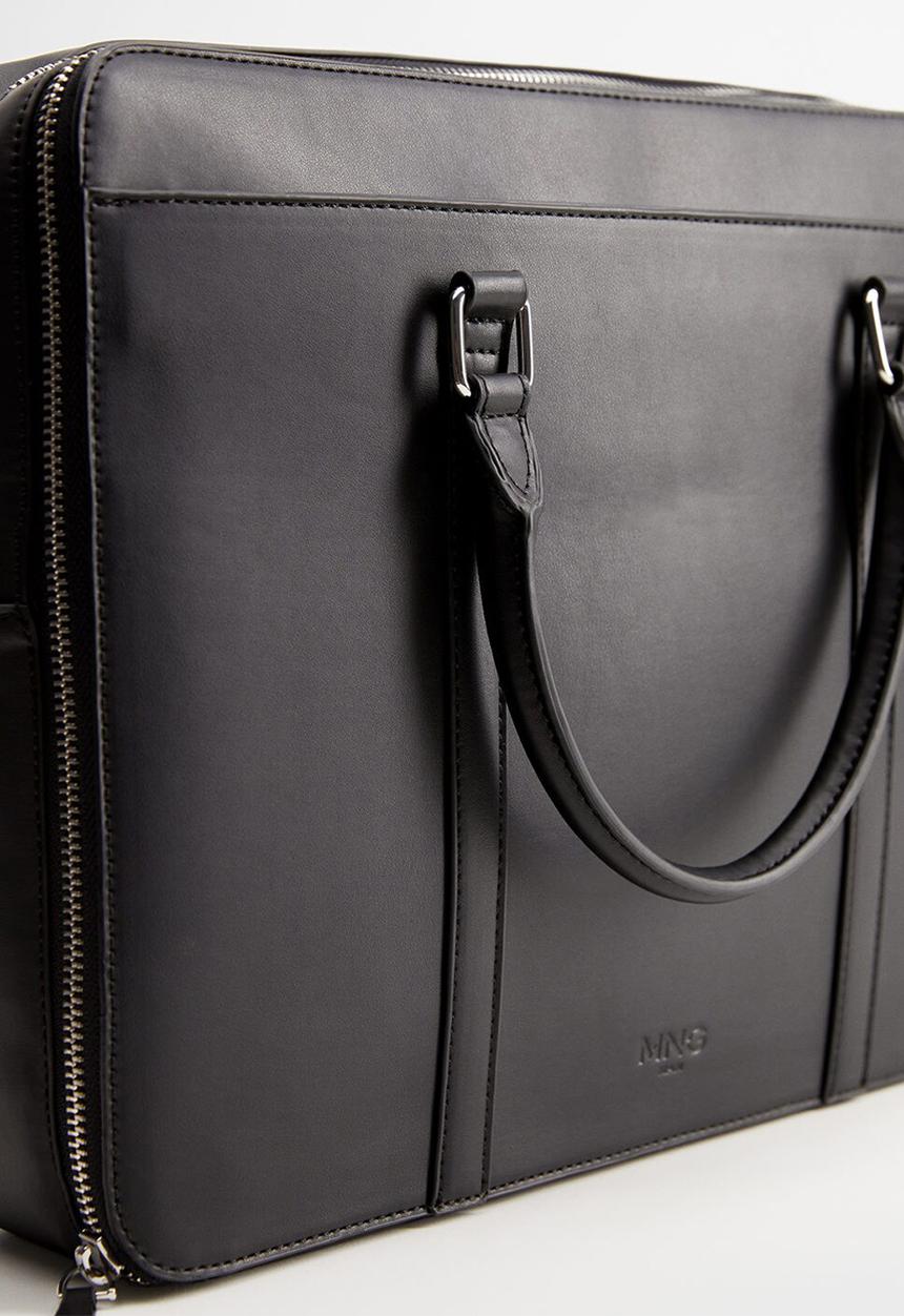 MANGO - New york laptop bag - black